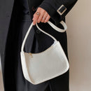 Ladies Felt Fabric Zipper Clutch Bag Women Casual Solid Color Shoulder Bags