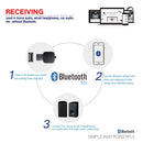 Music Car Wireless Adapter Bluetooth 5.0 3.5mm Jack Audio Transmitter Receiver
