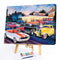 Digital Paint Car Painted By Numbers On Canvas Wall