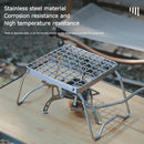 Folding Campfire Grill Portable Stainless Steel Camping Grill BBQ Tool#