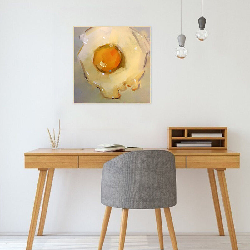 Hand Painted Oil Paint by Numbers DIY Poached Egg Drawing Wall Decoration Gift