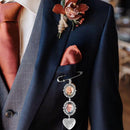 Wedding Bouquet Photo Memorial Charm Pin Brooch Pendant for Graduation Holi
