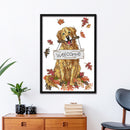 Welcome Dog DIY Cross Stitch Kit 14CT Stamped Embroidery Home Decor (D237)