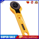 Portable Round Patchwork Loop Quilting Rotary Cutter Sewing (Yellow 45mm)