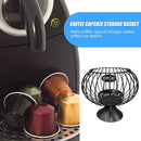 Wrought Iron Coffee Cup Organizer Coffee Capsule Pod Display Rack (Black) Newly