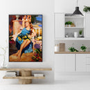 Canvas Digital Oil Picture Woman Bathing Sun Paint by Number Home Picture Decor
