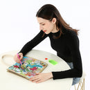 Blue Tit Diamond Painting Handbag DIY Linen Shopping Tote Bag (AA1038)