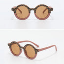 Summer Kids Girl Boys Sunglasses Leopard Children UV400 Eyewear (Dark Pink)