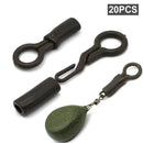 Angling Supplies Locking Tube Rig Connector Silicone Sleeves Back Lead Clips