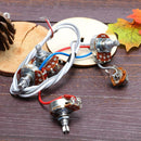 1Set Wiring Harness 2v2t Jack 500k Pots for Replacement LP Electric Guitar Newly