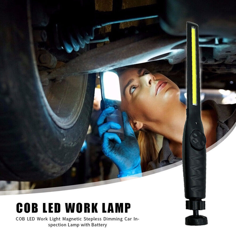 COB Flashlight USB Work Light Magnetic Hanging Hook Lamp with Built-in Battery