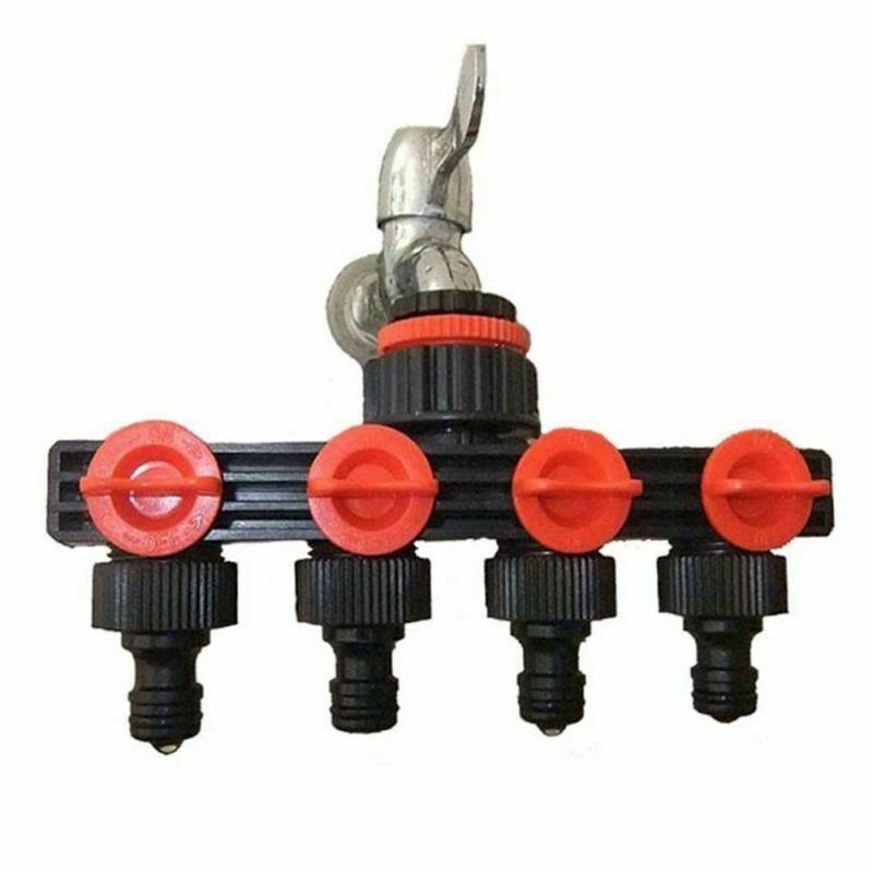 Garden Water Tap Splitter Adaptor Quick Thread Hose 4 Connector Way Pipe X8I0