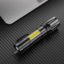 XPE+COB LED USB Rechargeable Portable Torch Zoomable Household Flashlight Newly
