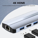 3.0 Adapter Docking Station 4K HDMI PD Charging Dual USB C Hub For Laptop PC
