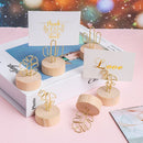 Holder Round Shape Base Place Card Picture Frame Clamps Stand Photos Clips
