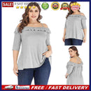 Summer Fashion Women Casual Off Shoulder Tops Loose Solid Color Female T-shirt
