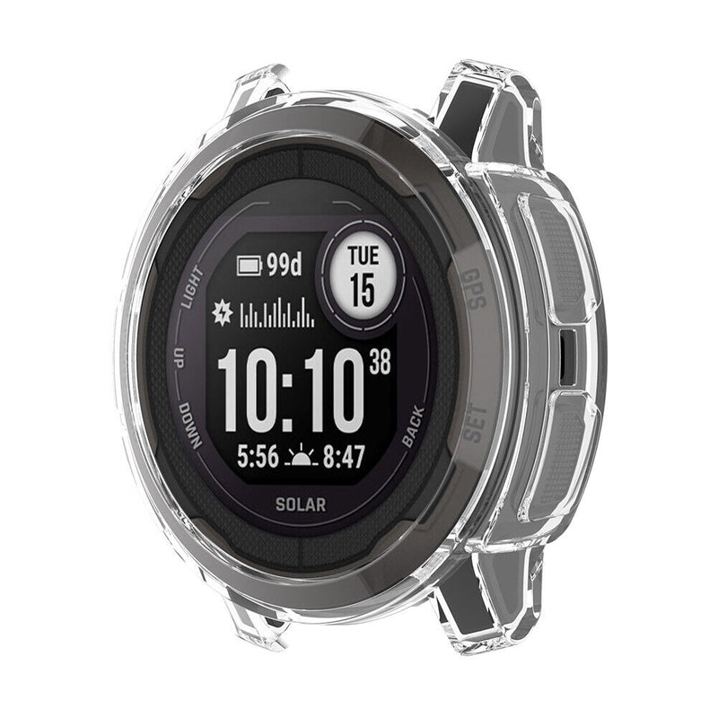 Clear Frame Watch Cover Case for Garmin Instinct 2S Bumper Shell (White) Newly