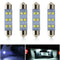 White 2835 6SMD COB Festoon Light Car LED Reading Bulbs Dome Lamp C5W For 4Pcs