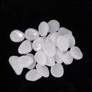 100pcs Luminous Pebbles Rocks Mix Color Stone Fish Tank Decoration (White) Newly