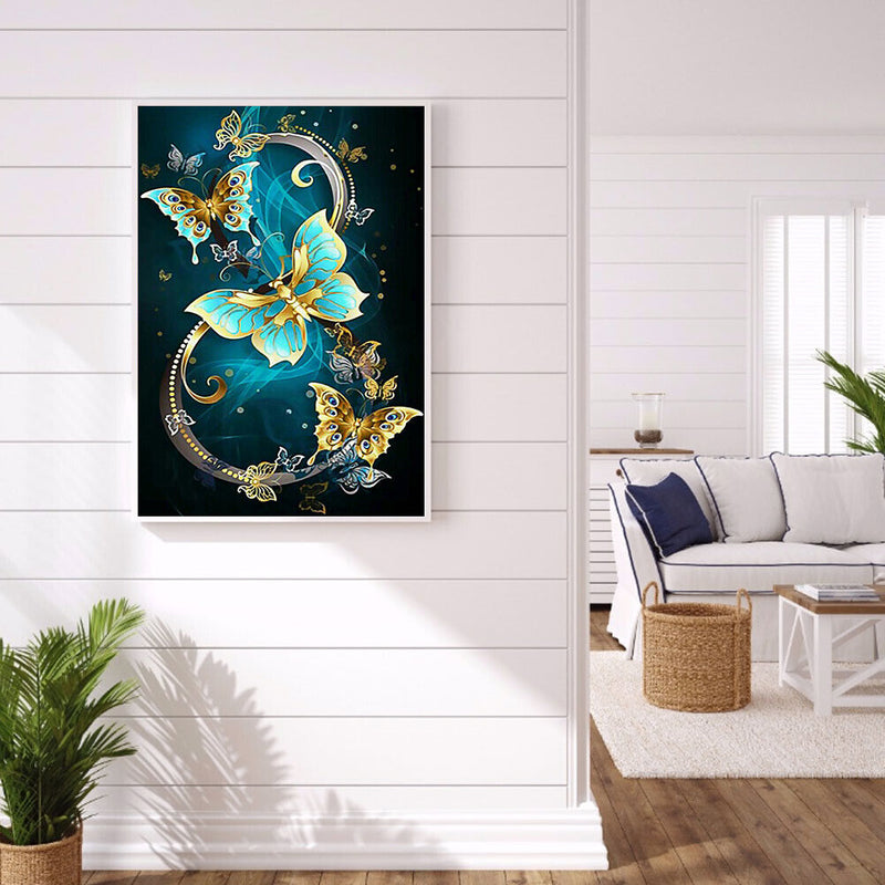 Oil Paint By Numbers Butterfly Coloring Picture Digital L487
