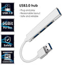 USB 3.0 Type-C Hub USB C Hub 4 Ports Multi Splitters Adapter for PC Computer