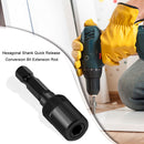 60mm Electric Drill Screwdriver Batch Extension Bit Adapter Rod (Black) Newly