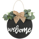 Farmhouse Decorations Vertical Wreaths Welcome Sign Hanging Door Sign Porch