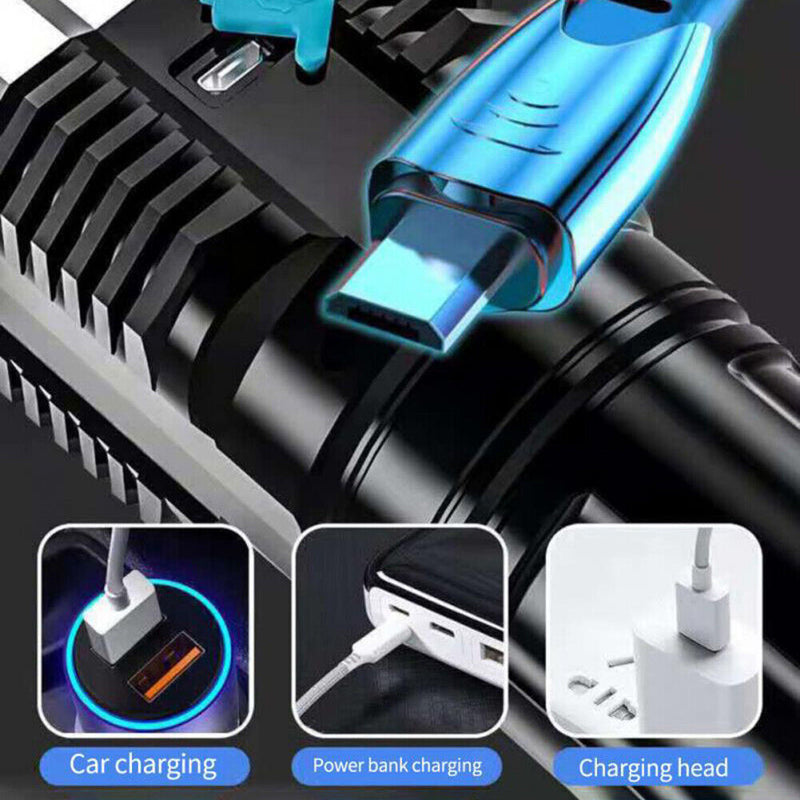 Portable COB Flashlight Hand Torch for Outdoor Household Camping Hiking Fis