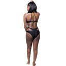 Women One Piece Swimwear High Cut Monokini Backless Swimsuit Bikini Set M Newly