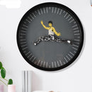 Personality Home Decorations Chinese Round Clock Kung Fu Wall Clock Bruce Lee