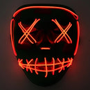 EL Luminous Glowing Masks Halloween Masquerade Makeup Party Decor (Red)
