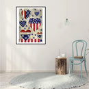5D DIY Diamond Painting Flag Full Drill Rhinestone Mosaic Art Picture for Hom