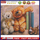 5D DIY Full Drill Round Shape Cartoon Bear Rhinestone Diamond Drawing Home De