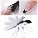 9 Sizes Stainless Steel Manicure Edge Trimmer V Line Nail French Tips Cutter