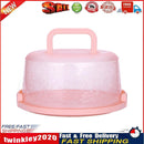 10 inch Round Portable Cake Box Fresh-keeping Case Birthday Decor (Pink) Newly