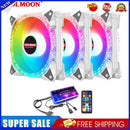 COOLMOON AS2 3pcs Hydraulic Computer Case Fan with ARGB Controller (White)