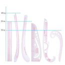 6pcs Multi-function Metric Curve Cutting Rulers Sleeve Clothing Yardstick