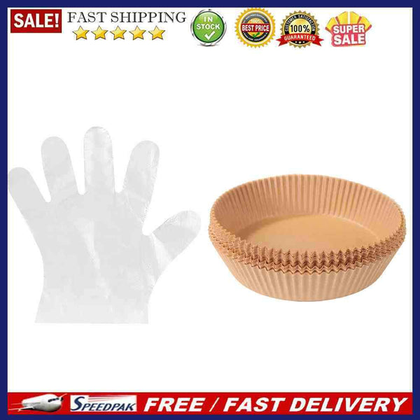 100pcs Air Fryer Liner Mat Wood Pulp Steamer Paper Transparent Disposable G