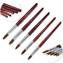 Handle Acrylic Nail Art Brush Sable Hair Nail Painting Brush Flower Drawing Pen