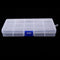 Plastic 15 Slots Tray Adjustable Jewelry Necklace Clear Storage Box