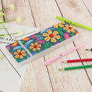 DIY Flower Special Shaped Diamond Painting 2 Grids Pencil Case Storage Box