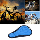 Bike Silicone Saddle Seat Cover Silica Gel Cushion Soft Pad Blue Newly