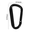 Climbing Camping Hiking Black Water Bottle Hooks Snap Clip D Carabiner Keychain