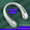Mini Neck Fan USB Rechargeable Bladeless Fan Neck Air Conditioner (White)
