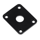 2pcs Guitar Output Jack Socket Square Plates for LP Guitar Bass (Black) Newly