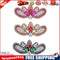 3pcs Butterfly Rhinestone Hair Clip DIY Crystal Bowknot Barrettes (Style 2)