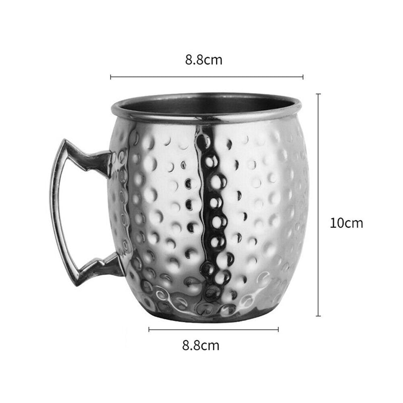 Stainless Steel Moscow Mule Mug Beer Wine Glass Home Bar Drinking Cup (D) Newly