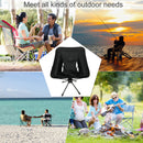 Portable Camping Chair-Outdoor Lightweight Folding Rotatable Chair (Black)