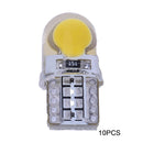 10pcs 12V T10 W5W LED Lamp COB Silicone Shell Car Turn Side Lamps(Yellow)