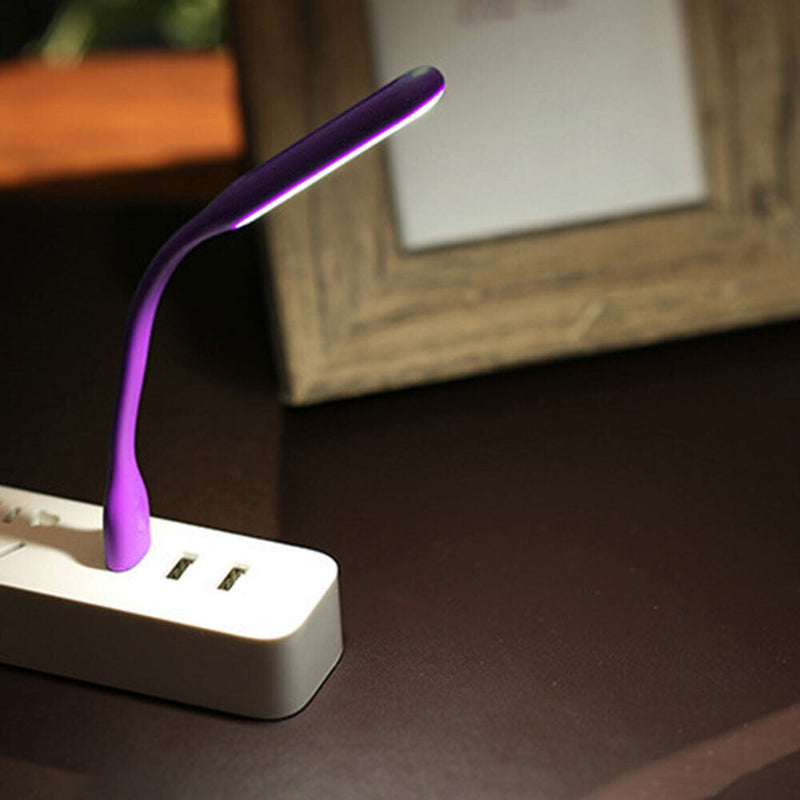LED USB Lamp Mini Portable Laptop Book Reading Desk Night Lighting (Purple)